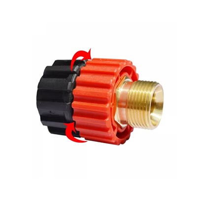 4000PSI M22 Male + M22 Female Swivel Connector Rotating Brass Adapter